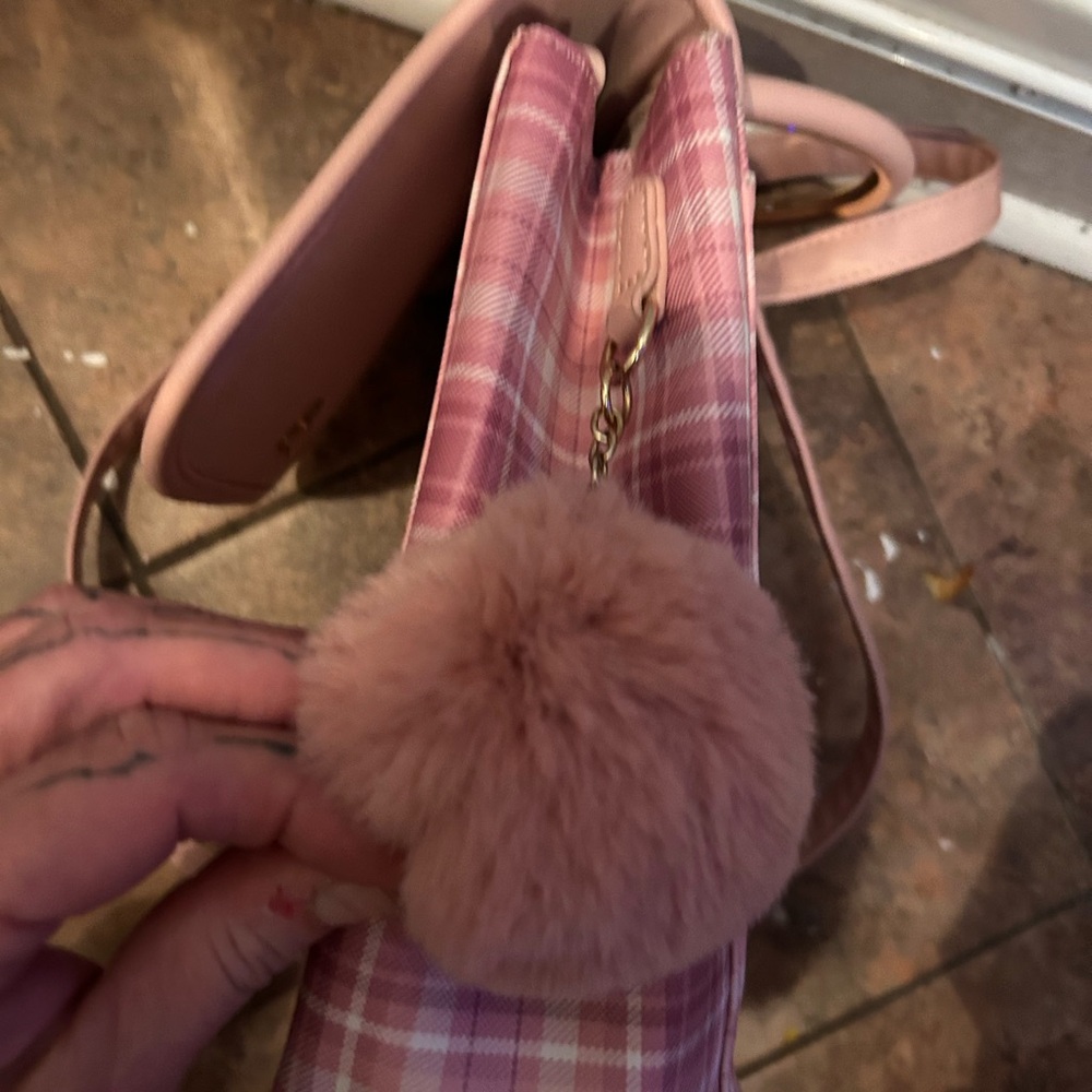 Pink plaid gingham coquette Lolita backpack cottage bag cosplay purse hot topic - Picture 6 of 9